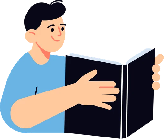 Teacher reading book in free time  Illustration