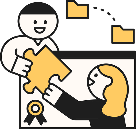 Teacher solving study problem  Illustration