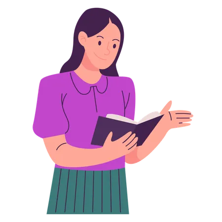 Teacher With Book  Illustration