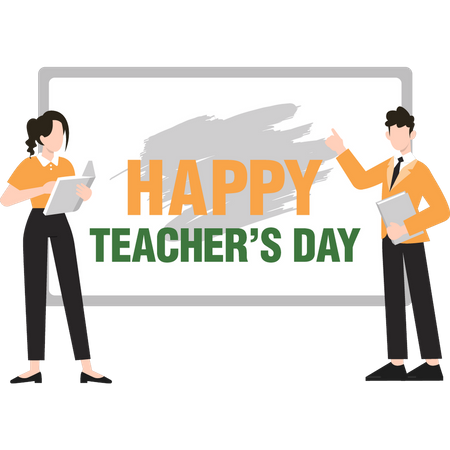 Teachers are giving their lectures Illustration