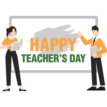 Teachers are giving their lectures  Illustration