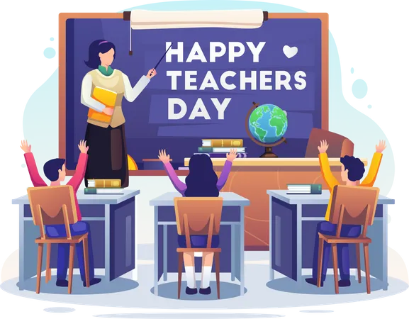 Teacher's Day Celebration Illustration