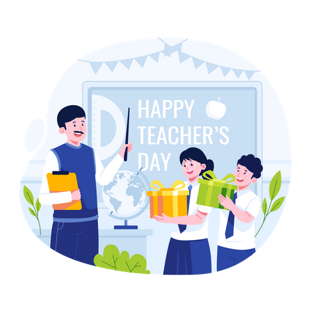 Teacher's day celebration  Illustration