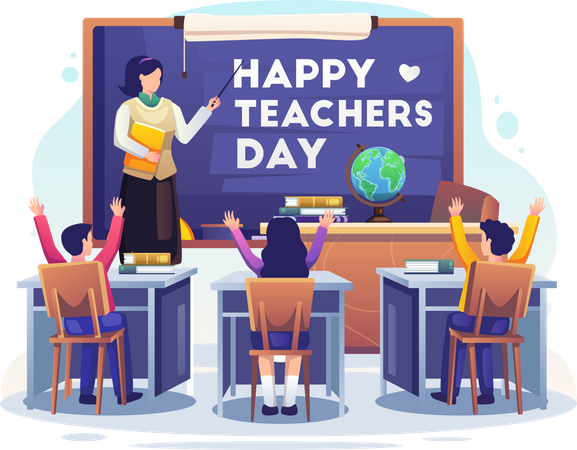 Teacher's Day Celebration  Illustration