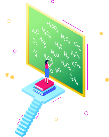 Teaching chemistry  Illustration