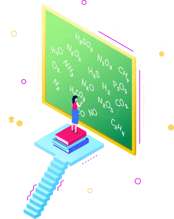 Teaching chemistry  Illustration