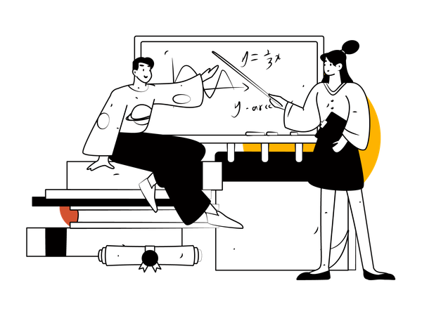 Teaching math  Illustration