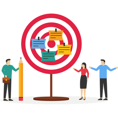 Team achieve successful target  Illustration