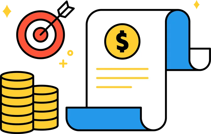 Team achieves financial target  Illustration