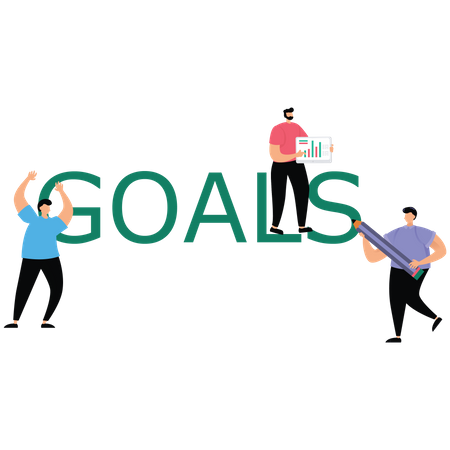 Team business goal  Illustration