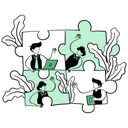 Team collaboration  Illustration