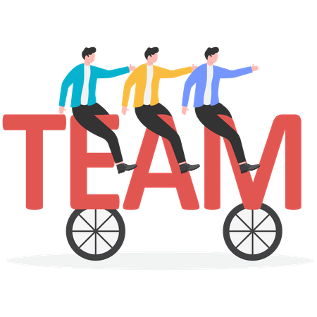 Team collaboration to grow business success  Illustration