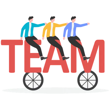 Team collaboration to grow business success  Illustration