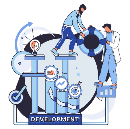 Team development Illustration