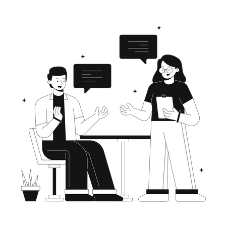 Team discussion Illustration