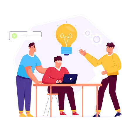 Check Out Flat Illustration Of Team Discussion Illustration