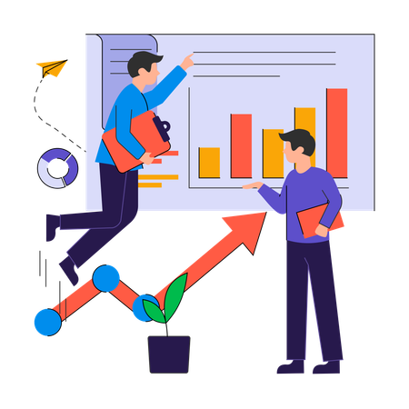 Team doing Financial Planning  Illustration