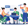 meeting team illustration