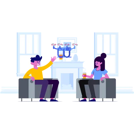 Team engaged in a conversation  Illustration