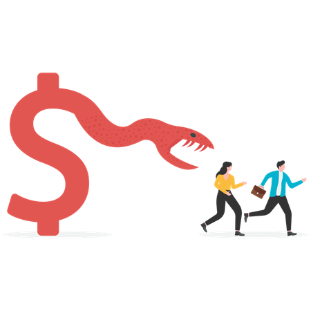 Team facing financial loss  Illustration