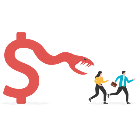 Team facing financial loss  Illustration