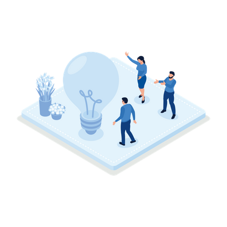 Team feiert Erfolg  Illustration