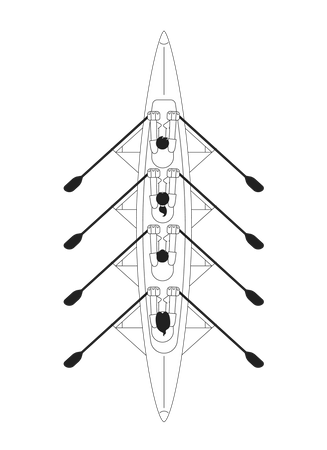 Team kayaking sport  Illustration