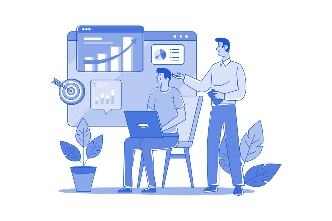 Team making Analysis Report  Illustration