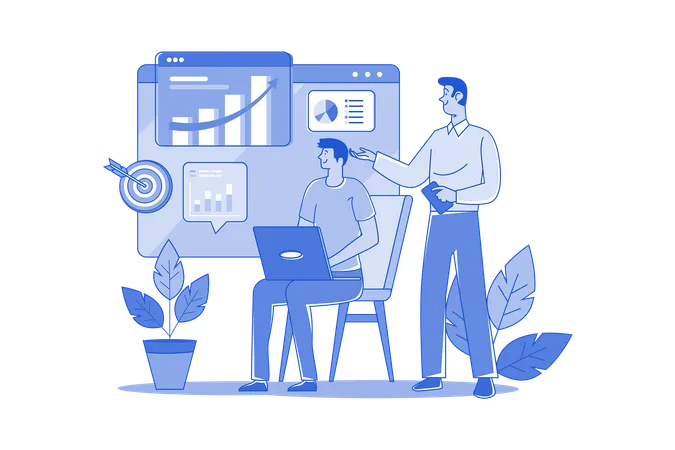 Team making Analysis Report  Illustration