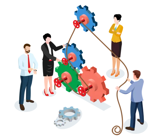 Team management Illustration