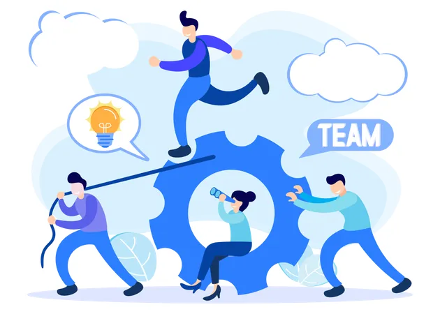 Team Management  Illustration