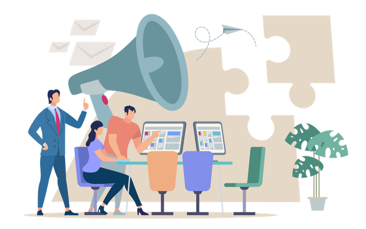 Team Management  Illustration