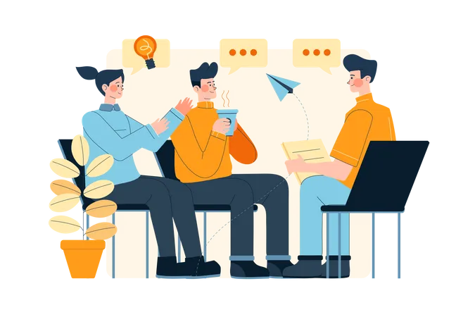 Team Meeting  Illustration