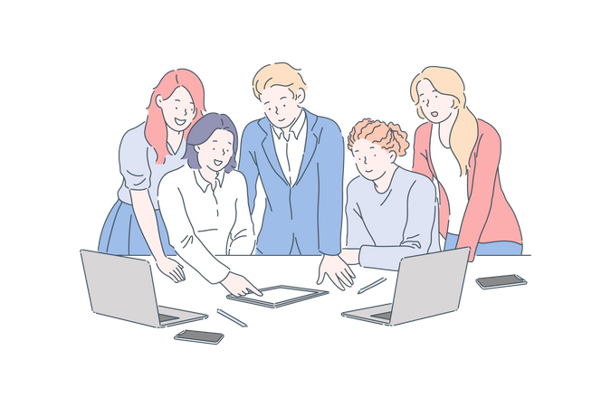 Team meeting  Illustration
