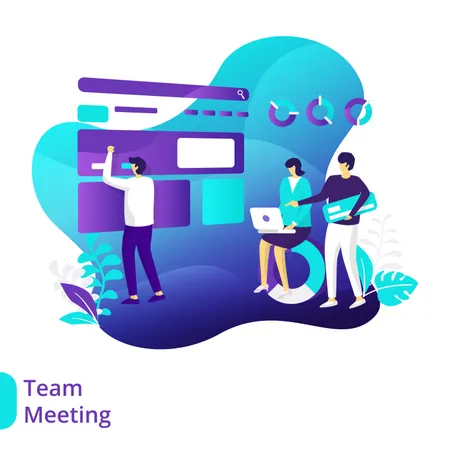 Team Meeting  Illustration