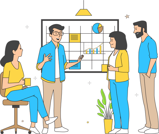 Team Meeting Report  Illustration