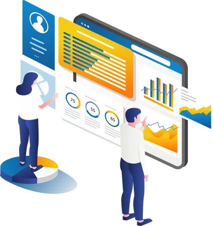 Team monitoring data analysis  Illustration