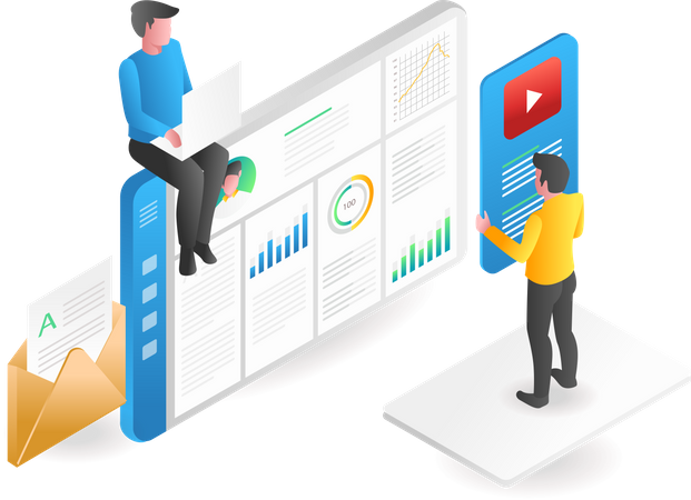 Team monitoring data analysis  Illustration