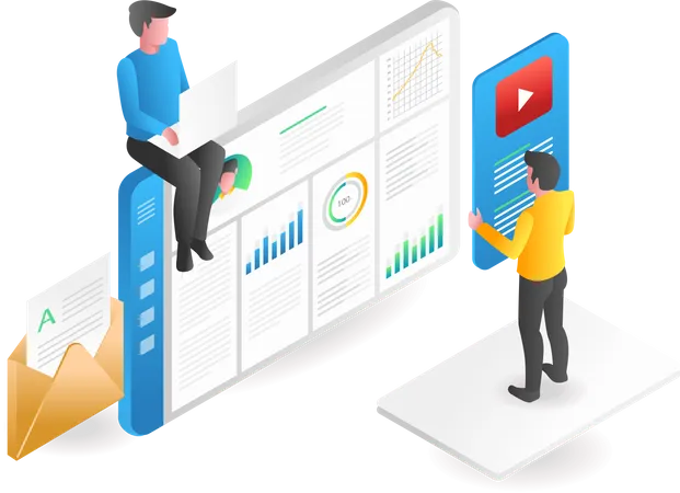 Team monitoring data analysis  Illustration