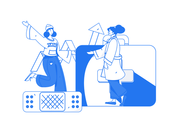 Team of doctors provides online help  Illustration