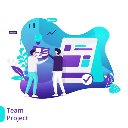 Team Project Illustration The Concept Of Team Work Can Be Used For Landing Pages Web Ui Banners Templates Backgrounds Posters Vector Illustration