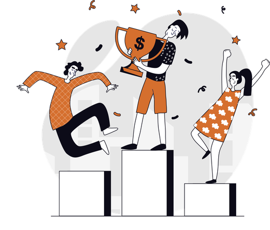Team receives business award  Illustration