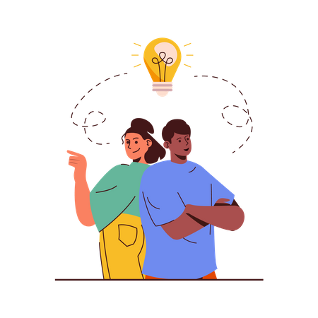 Team sharing idea  Illustration