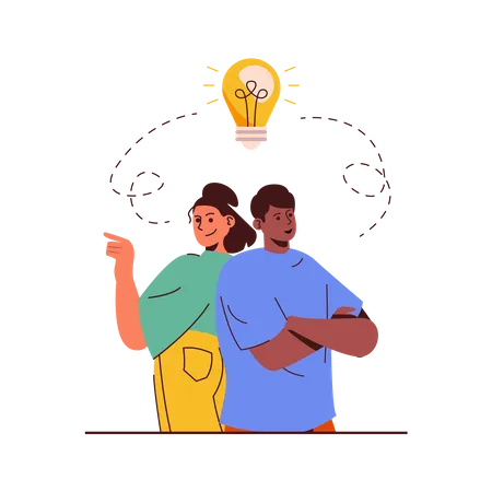 Team sharing idea  Illustration