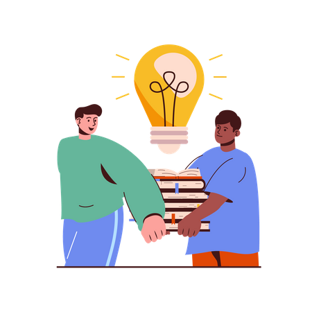 Team sharing solution idea  Illustration
