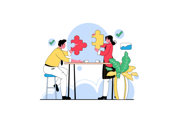 Team solving problem  Illustration