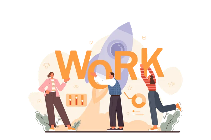 Soft Skills Concept Business People Or Employee With Effective Methods Of Team Work Skill Education Training And Improvement For Career Building Isolated Flat Vector Illustration Illustration