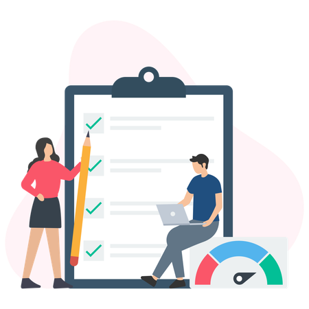 Team using scrum methodology  Illustration