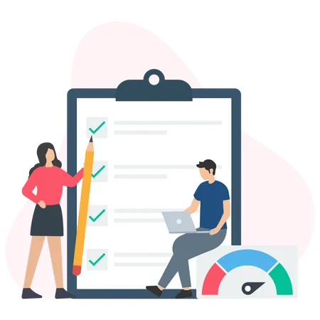 Team using scrum methodology  Illustration