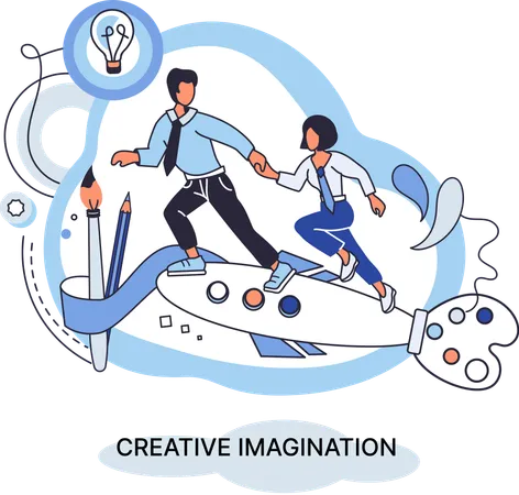 Team with Innovative Strategies  Illustration